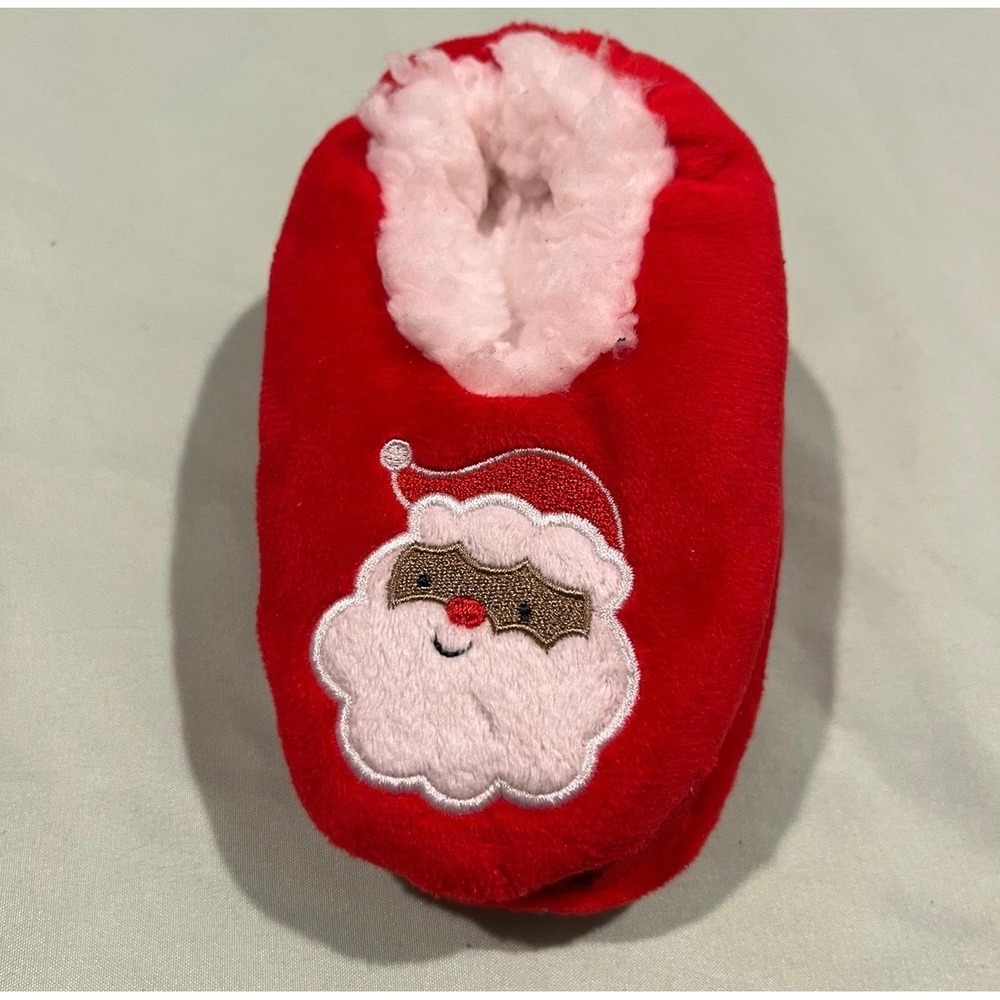 Carter's Santa red slippers 2-3t